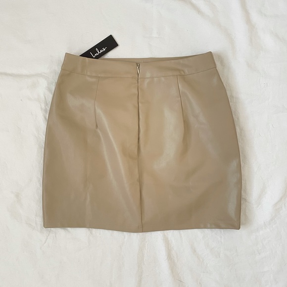Lulus Tan Leather Skirt - Picture 8 of 9